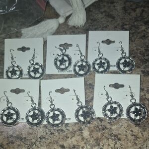 Elegant Silver Star Earrings